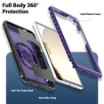 thumbnail image 2 of for Kids Rugged Heavy Duty Case for Samsung Galaxy Tab A9+ 11.0" 2023 SM-X210 / SM-X215 / SM-X216, Shockproof 360 Degree Rotatable Kickstand with Handstrap Protective Hybrid Cover Case, Purple, 2 of 11