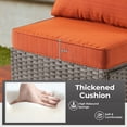 thumbnail image 5 of Ovios 8 Pieces Patio Fire Pit Set Outdoor Rattan Sectional Sofa Conversation Set with Swivel Rocking Chair and Side Table,Orange Red, 5 of 8