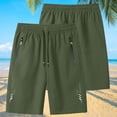 thumbnail image 2 of akafmk Men's Workout Shorts Drawstring Summer Breathable Fast-Dry Basketball Running Shorts with Zipper Pockets, 2 of 7