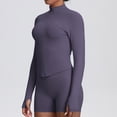 thumbnail image 7 of PBFRDSJ Yoga Jackets for Women Full Zip Athletic Cropped Jacket with Thumb Holes Lightweight Slim Fit Sun Protection Top for Workout Running Hiking, 7 of 7