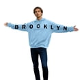 thumbnail image 3 of Bibifish Womens Hoodies "Brooklyn" Graphic Oversized Long Sleeve Hoodies With Pocket Loose Fit City Trips Street Style Urban Stylish Hooded Tops, 3 of 6