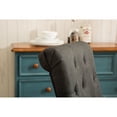 thumbnail image 5 of Solid Wood Tufted Parsons Dining Chair Set in Charcoal / Improve Kitchen or Dining Room Look, 5 of 6
