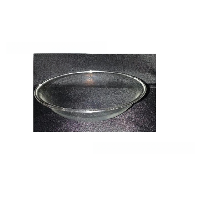 Proceso de doblado para hornear Plato de aromaterapia transparente Plato de vidrio Plato de vidrio Plato de especias Plato de arroz de vidrio de jabón redondo