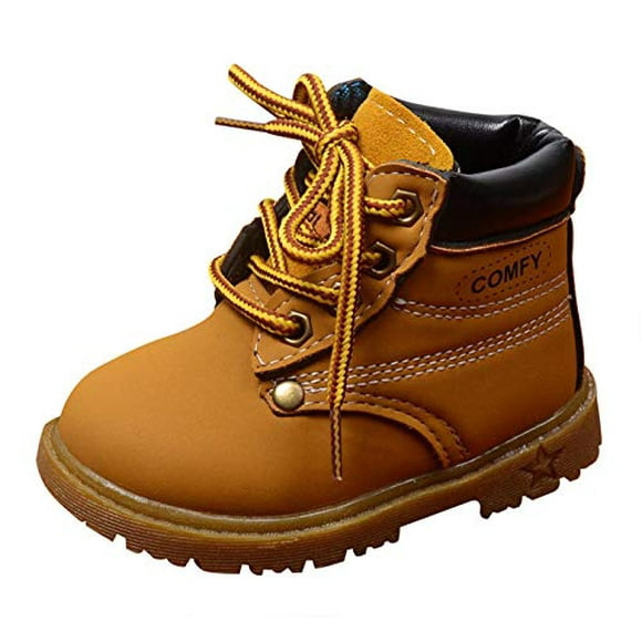 Baby Ankle Boot Work Hiking Trail Biker Shoes Yellow Size 23