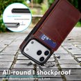 thumbnail image 2 of Dteck Wallet Phone Case for iPhone 17 Pro Case with Card Holder, Flip Cell Phone Wallet PU Leather Wallet Case for iPhone 17 Pro for Men Women, Brown, 2 of 6