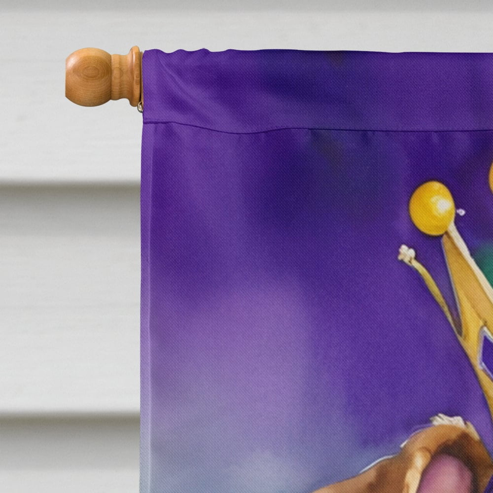 Airedale Terrier King of Mardi Gras House Flag 28 in x 40 in
