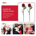 thumbnail image 2 of 2pcs Délicate Rose Conçu Boîtes de Rangement Anneau Porte-Bagues pour Valentine (Rouge), 2 of 6