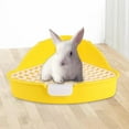 thumbnail image 2 of Orinal mediano para arena de conejo jinwen bandeja de arena para conejos Amarillo, 2 of 7