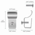 thumbnail image 3 of WWG Stainless Steel Vinyl Siding Hooks for Outdoor Cameras, No Drill Installation, Holds Up to 18 lbs, for Hanging String Lights Wreaths Decorations Plants, 2 Pack, 3 of 7