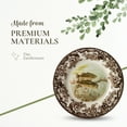 thumbnail image 4 of Spode Woodland Collection Salmon Salad Plate Decorative Wildlife Dinnerware British Country Style Floral Border Rustic Holiday Meals 8" Earthenware Seasonal Table Accent Festive Dining, 4 of 7