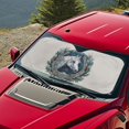 thumbnail image 5 of Xixirimido Car Windshield Sun Shade Foldable Sunshade Front Window Cover Sun Visor for Trucks SUVs Sedan Universal Car Interior Accessories, Horse Floral, 5 of 8