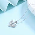 thumbnail image 2 of Amy and Annette Sterling Silver MOM Heart Pendant Necklace with crystals from Swarovski, 2 of 5