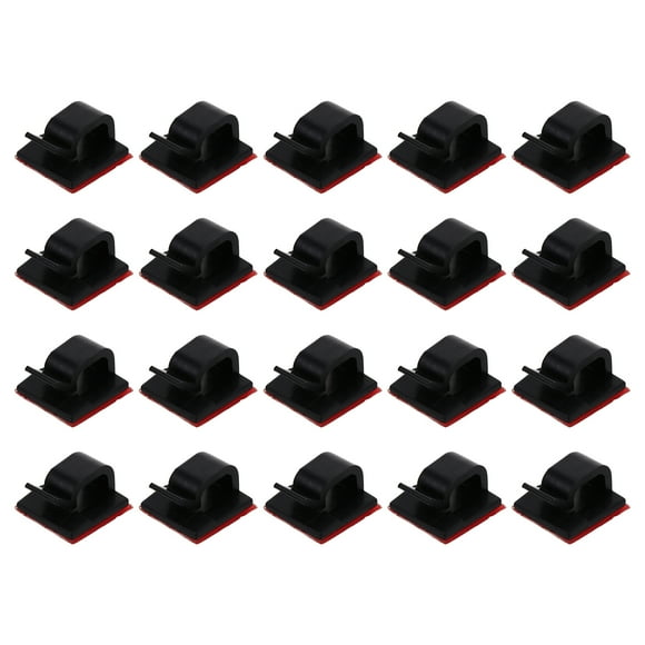 20 clips para cables, organizadores de cables adhesivos, soporte para cables, gestión de cables.