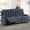 Blue, variant on DELMANGO 3-Seater Recliner Sofa Set, Manual Triple Reclining Sofa Couch, 3 Seat Recliner Chair for Living Room, Home Theater & Small Spaces, Brown