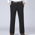 thumbnail image 6 of USNSM Straight Suit Pants for Men Business Casual Pants Plus Size Dress Slacks Slim Fit Lightweight Pants Stretch Pants with Pocket Black XL, 6 of 9