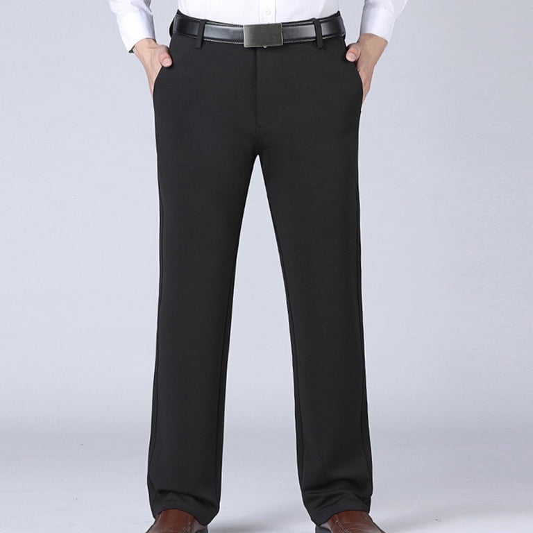 Fleece Lined Pants for Mens Straight Leg Casual Stretch Dress Pants Fashion Solid Color Loose Fit Lightweight Business Pants with Pockets Fleece Lined Pants for Mens Straight Leg Casual Stretch Dress Pants Fashion Solid Color Loose Fit Lightweight Business Pants with Pockets