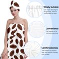 thumbnail image 6 of Colevkie Women's 2 Pcs Adjustable Bath Towel & Shower Cap Set Bath Wrap Set Quick Drying Portable Soft for Bathroom Shower Sauna Printed Coffee Bean Pattern, 6 of 8