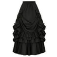 thumbnail image 2 of Utoimkio Women's Vintage Stretch High Waist Gothic Pleated Skirts A-Line Flared Midi Skirts, 2 of 6