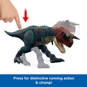 Jurassic World Charge N Chomp Carnotaurus Running Roaring Dinosaur Action Figure, Digital Play
