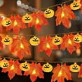thumbnail image 6 of YIMWNYI Halloween LED String Lights with Maple Leaves and Pumpkins, Decorative Lights for Home and Party, Waterproof Battery-Operated Fall Garland for Courtyard, Fireplace, and Indoor Decorations, 6 of 6