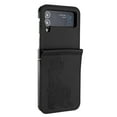 thumbnail image 2 of Case for Samsung Galaxy Z Flip 3, PU Leather Flip Protective Phone Case Emboss Flower Book Case for Samsung Galaxy Z Flip 3 - Black, 2 of 4