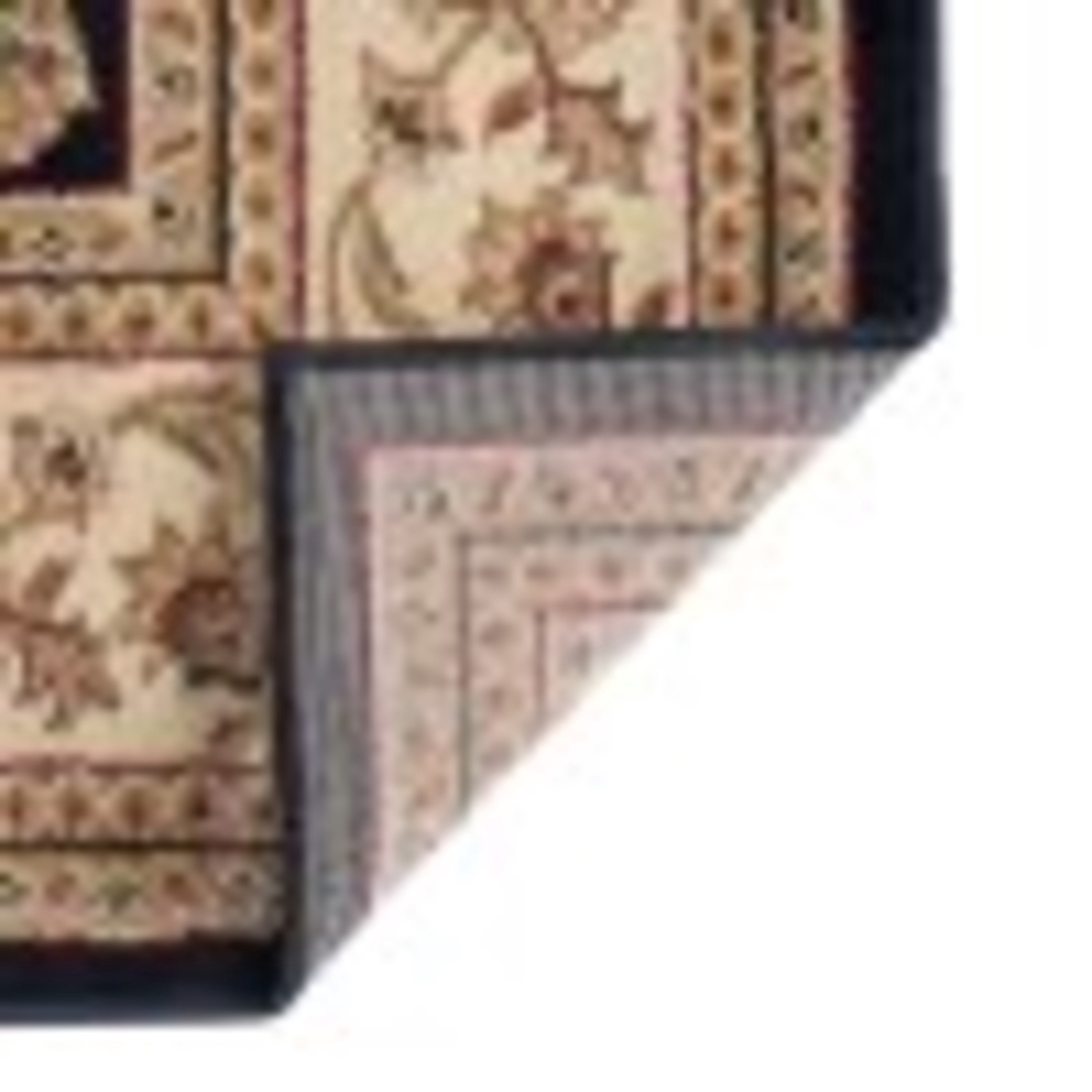 Sensation Transitional 2' x 10' Black and Beige Polypropylene Indoor Area Rug