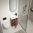 thumbnail image 3 of GZXS 18" Small Bathroom Vanity with Sink Combo, Freestanding Vanity, Modern Bathroom Sink Cabinet with Single Door & Invisible Handle Set for Small Space, Brown Ebony, 3 of 9
