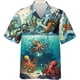 thumbnail image 2 of Camisa de verano para hombre con estampado 3D de pulpo y animales marinos, manga corta, botones de solapa, camisas personalizadas para viajar al trabajo, estilo hawaiano, 2 of 5