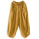thumbnail image 3 of WILLBEST Pantalones Casuales de Lino con Cintura Elástica para Mujer, Holgados, para Actividades de Verano Mediana, 3 of 3
