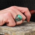 thumbnail image 2 of Roarsilver Malachite Stone 925k Silver Ring, Handmade Ring,Jewelry Gift For Him and Her | 12.5, 2 of 4