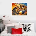 thumbnail image 5 of Nawypu Lion Couple Canvas Wall Art Lion Lioness Sunset Romantic Picture Wildlife Animal Painting for Bedroom Home Living Room Ready to Hang, 5 of 6