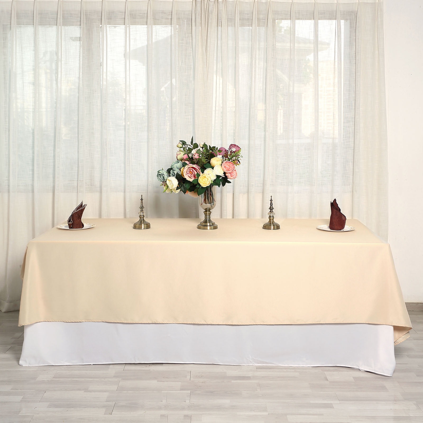 Coral 72x120 RECTANGLE POLYESTER TABLECLOTH Wedding Catering Dinner Supplies 