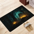 thumbnail image 4 of Bathroom Rug Non-Slip Mat, Super Soft Absorbent Bath Mat - Dream Forest Flannel Non-Slip Floor Mat, 36"x24", 4 of 8