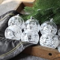 thumbnail image 4 of 6 unids / set de árbol de Navidad Decoración Nieve Artesanía Joya Atmósfera Colgante Colgantes de plástico Baubles Hollow Shatterpr 6cmn perfecl Bola de vacaciones, 4 of 7