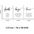 thumbnail image 3 of Bible Verses Canvas Wall Art, Faith Hope Love Wall Decor, Inspirational Christian Wall Art, Minimalist Canvas Print Artwork Framed Set for Bedroom Living Room Wall Decor (12x16 Inch x3pcs)\u2026, 3 of 6
