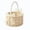A, variant on Twfbrm Rattan Storage Basket, Reusable Hanging Flower Basket with Lace Bows and Pearl Handle, Small Boho Handwoven Wicker Basket for Party, Weddings, Girl, Home Decor