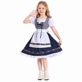 thumbnail image 2 of Girls Oktoberfest Dirndl Dress with Apron Bavarian Costume Traditional German Beer Festival Outfit Cute A-Line Dresses, 2 of 7