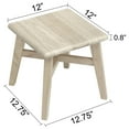 thumbnail image 3 of eHemco Solid Hardwood Step Stool with Double Cross Brace Support for Adults and Kids, 12.25 Inches, Unfinished, 3 of 5