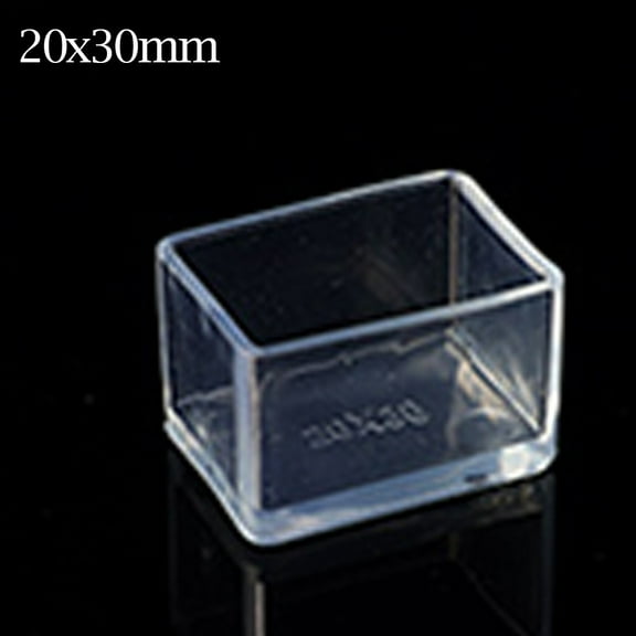 12 X Pvc Chair Leg Rectangle Covers Furniture Table Feet Floor Protectors 15X30Mm