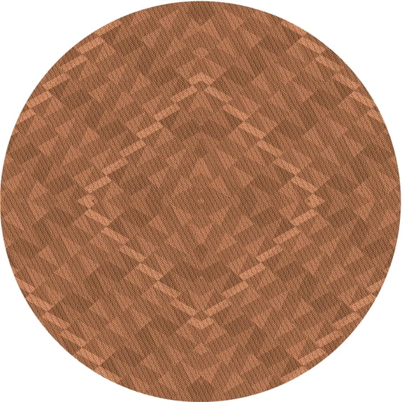Ahgly Company Indoor Square Patterned Mahogany Brown Area Rugs, 3' Square