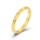 thumbnail image 1 of Anillo de acero de tungsteno con corte de diamante simple, estilo neutro, apilable, de moda, anillo liso, joyería de oro y tungsteno, 1 of 5
