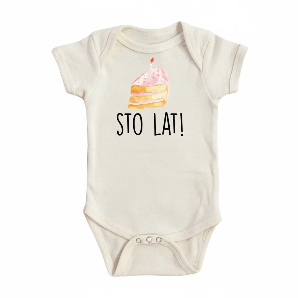 Polish Sto Lat Pink Newborn Baby Bodysuit