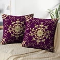 thumbnail image 4 of LALILO Throw Pillow Covers Baroque Damask Floral Stylish Graphic Golden Cushion Cover 18" x 18", 2 Pack, 4 of 6