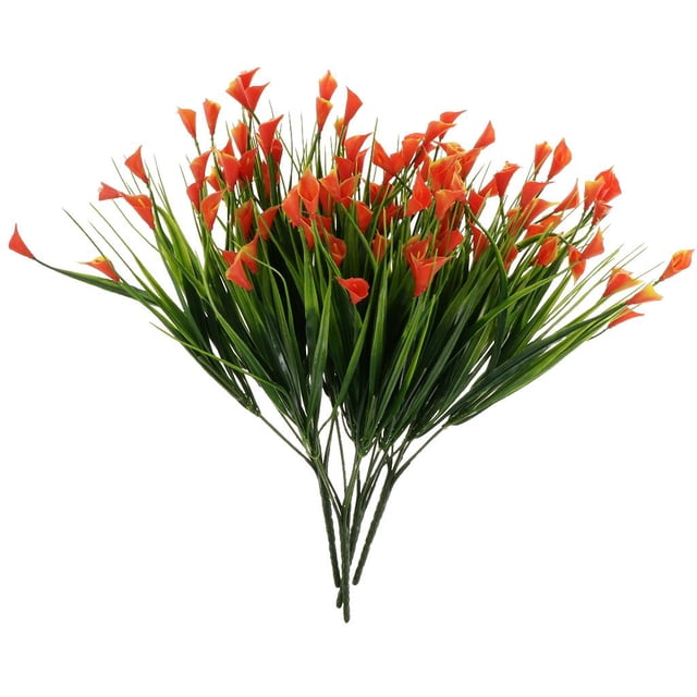 4 Unids Artificial Nupcial Wedding Party Decor Bouquet De Plástico Flores Decoración Floral Rosado perfecl Artificial Calla Lily Flower