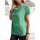 thumbnail image 3 of Mujer Casual Manga Corta Top Moda Cuello Redondo Camiseta Cómoda Elegante Blusa De Manga Corta Verde Claro S, 3 of 6