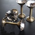 thumbnail image 3 of 4 piezas de diamante transparente brillante con forma de cáliz de cristal con forma de copa de cortina con hebilla, ganchos de pared, colgadores de gancho con cordones, gancho con cordones, bronce Feliz Sencillez, 3 of 5
