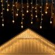 thumbnail image 1 of Twinkle Star Luces de Carámbanos Decorativas Navideñas para Exteriores, Luces de Navidad y Luces de Halloween, para Interiores y Exteriores, 150 Led, Blanco Cálido, 1 of 6