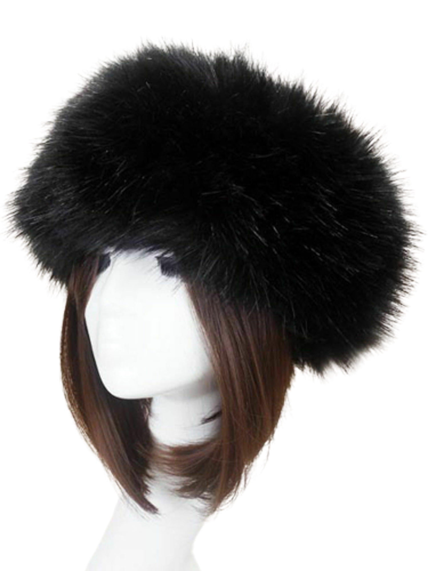 Women Thick Fluffy Russian Cap Lady Faux Fur Headband Hat Winter Earwarmer Ski ~ 