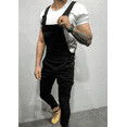 thumbnail image 2 of TheFound Men Bib Overalls Slim Fit Jumpsuit, Jeans Suspender Pockets Pants, 2 of 8