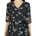 thumbnail image 5 of Bimba Womens Asymmetrical Shift Dress With Pockets Print Cotton Classic Midi Dresses, 5 of 9